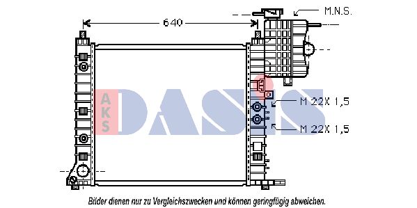 AKS DASIS radiatorius, variklio aušinimas 134920N